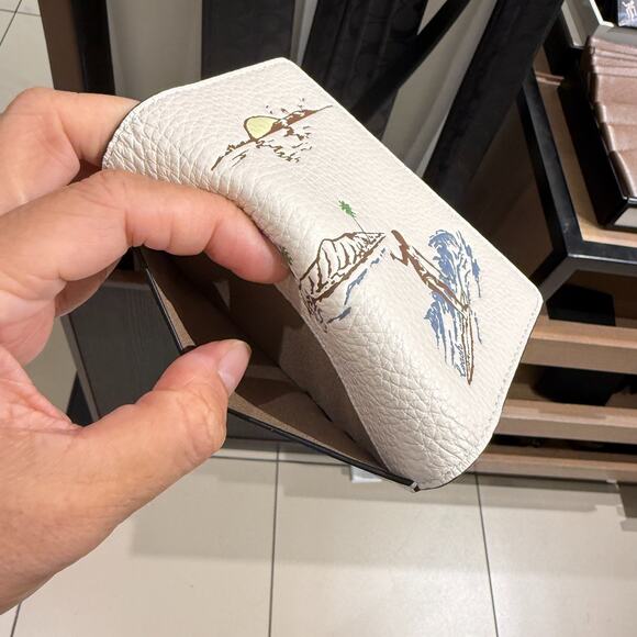 Coach Outlet ID Card Wallet Surf Print CBJ94, Chalk Multi - Picture 5 of 6